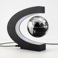 Floating Globe Lamp in silver