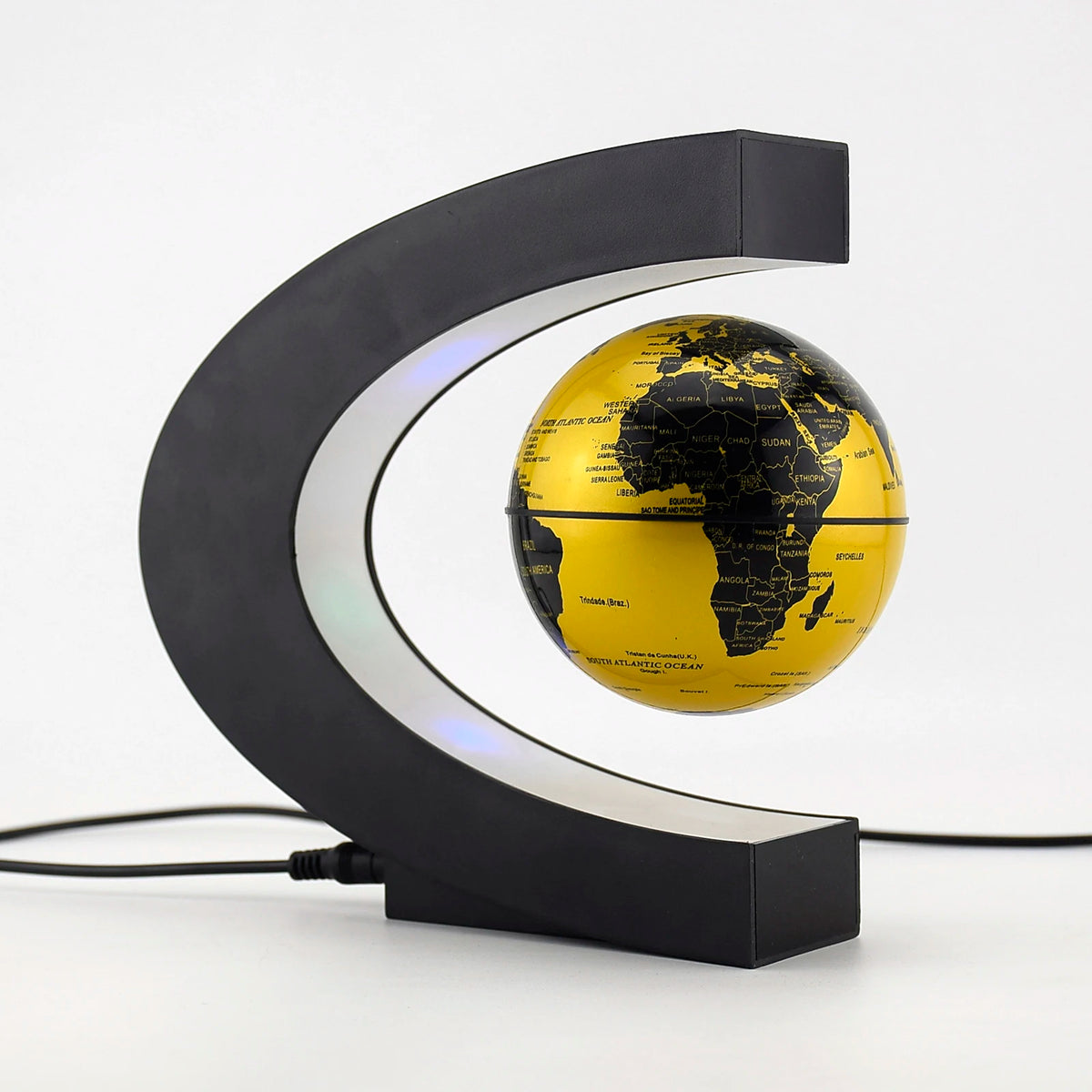 Floating Globe Lamp in gold