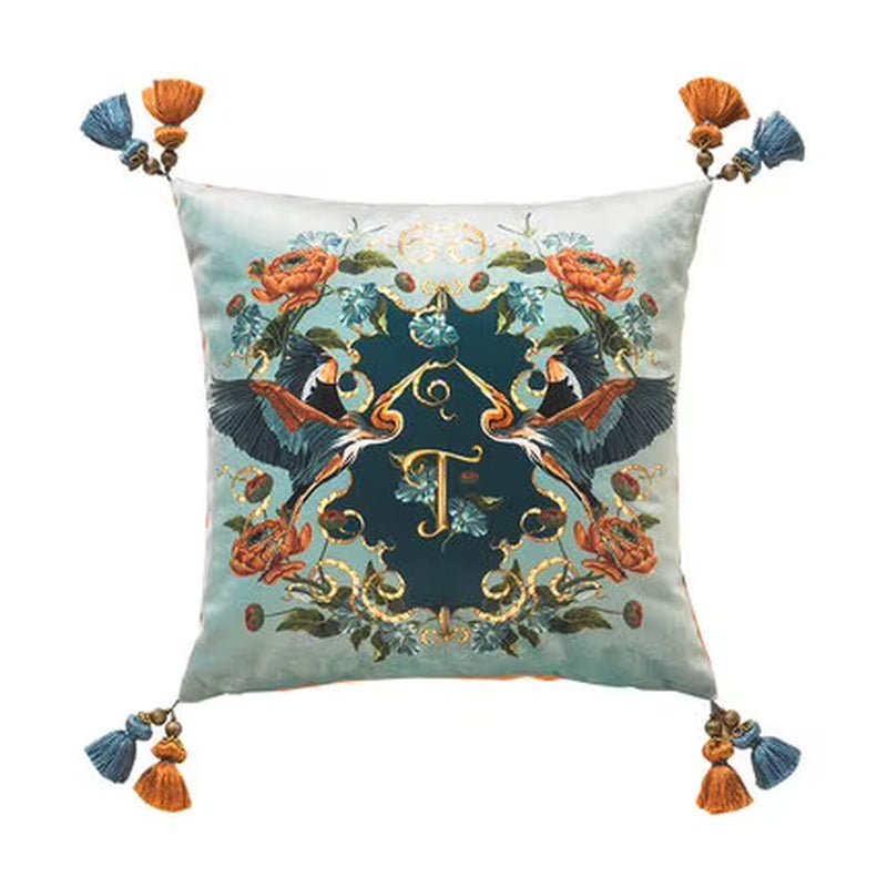 Velvet Tassel Cushion Cover, design H