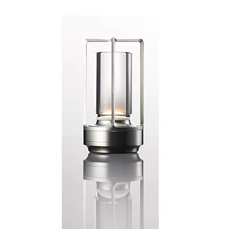 Cordless Crystal Table Lamp in silver