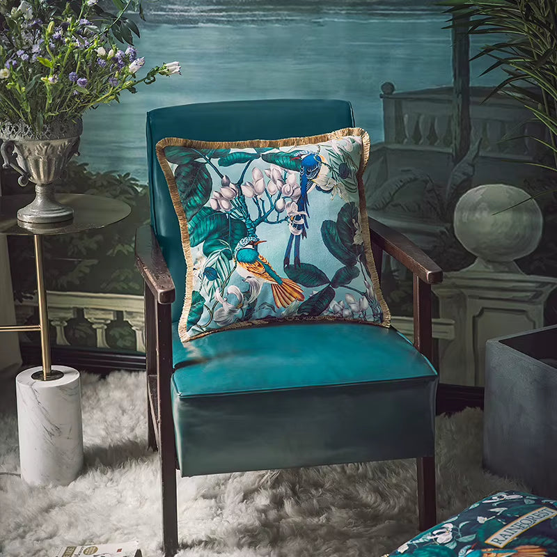 Velvet Tassel Cushion Cover
