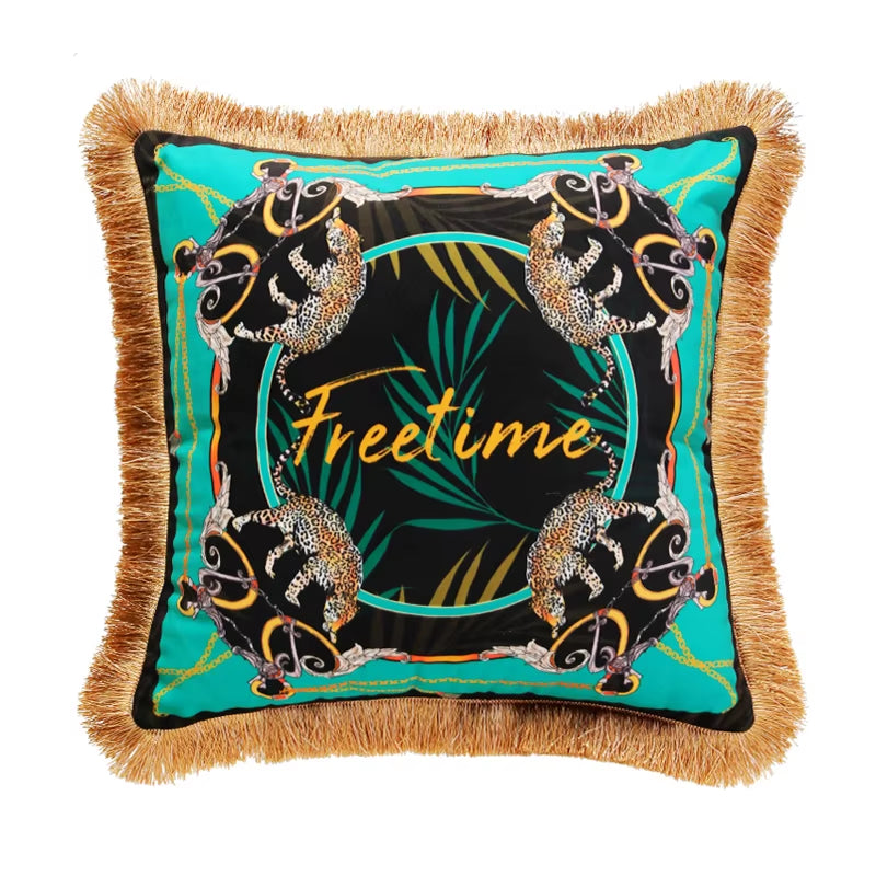 Velvet Tassel Cushion Cover, design E