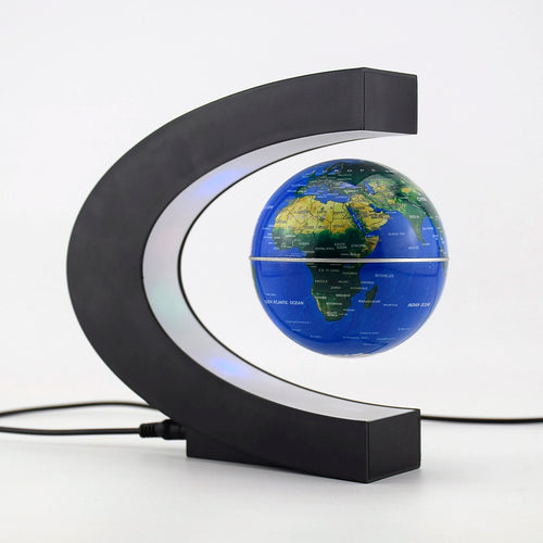 Floating Globe Lamp in blue