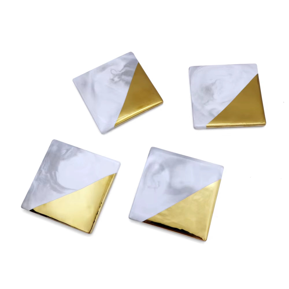 Gilded Marble Coasters, view 3