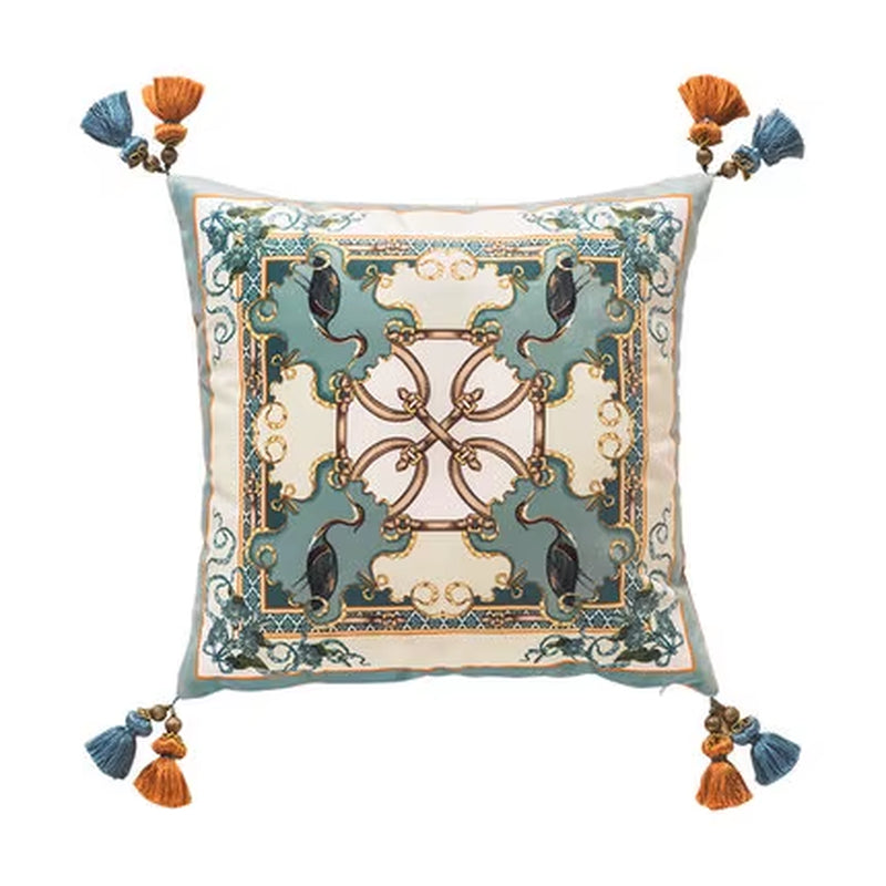 Velvet Tassel Cushion Cover, design G